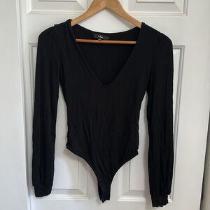 Lulus Long Sleeve Vneck Bodysuit